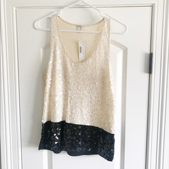 Sequin colorblock JCrew tank - Picture 1 of 1